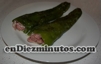 Pimientos con jamon york y queso